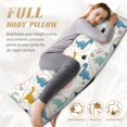 thumbnail image 5 of Easygdp Cute Dinosaurs Long Body Pillowcase - Super Soft Microfiber Body Pillow Case - Envelope Closure, Cool, Anti-Fading- 20x54 in, 5 of 8