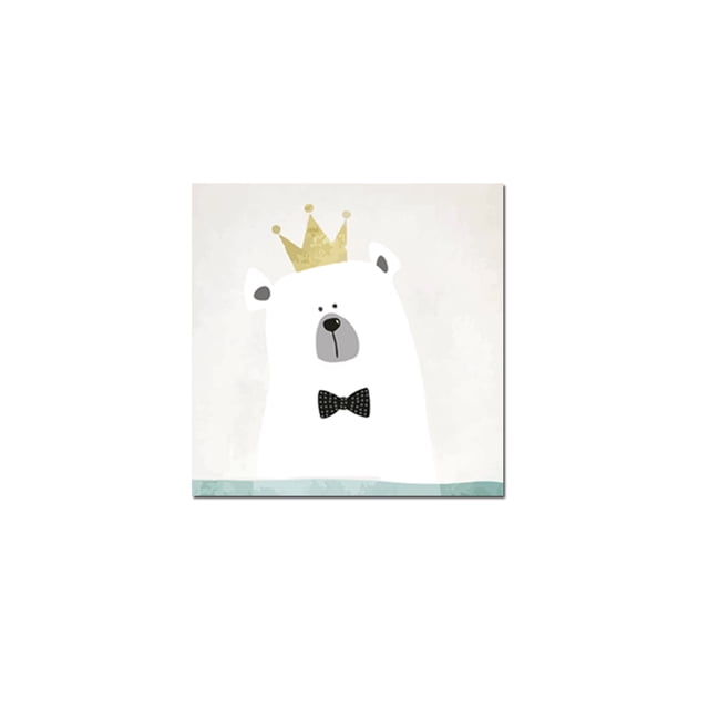cuadro decorativo king bear lienzo by suma 1 pieza 30 X 30 CM
