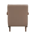 thumbnail image 3 of Modern Brown Leather Upholstered Chair / Suitable for Primary Living Spaces, 3 of 6