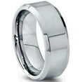 thumbnail image 2 of Charming Jewelers Tungsten Wedding Band Ring 8mm for Men Women Comfort Fit Beveled Edge Polished Lifetime Guarantee Size 7, 2 of 5