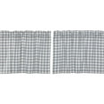 thumbnail image 5 of VHC Brands Sawyer Mill Plaid Cotton Farmhouse Kitchen Curtains Rod Pocket Hanging Loops 24x36 Tier Pair, Blue, 5 of 8