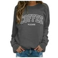thumbnail image 2 of Women's Sweatshirts Crew Neck Letter Printed Pullover Long Sleeve Winter Fall Tunic Fashion Y2K Tops, 2 of 4