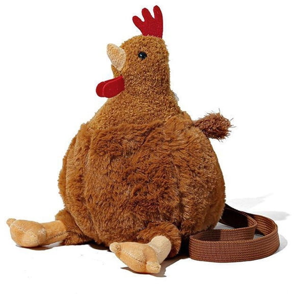 vlrwzc Plush Hen Shoulder Bag Purse Cute Chicken Bag Cartoon Hen Crossbody Bag Handbag Funny Animal Crossbody Purse for Women
