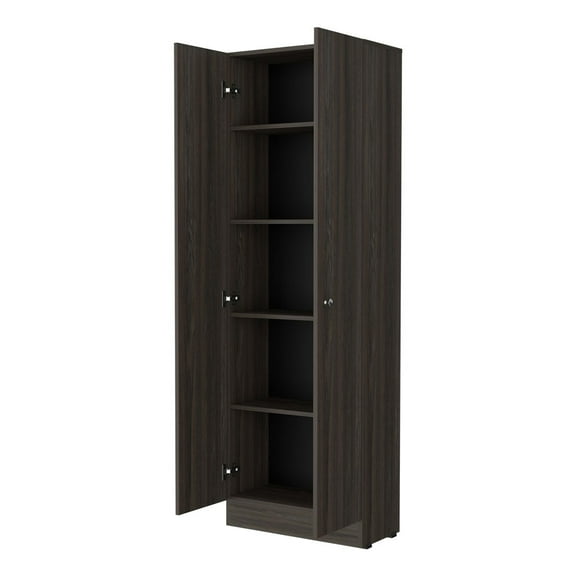 Knubmt Storage Cabinet with 5 Shelves, 2 Door Pantry Cabinet for Living Room, Kitchen, Dining Room