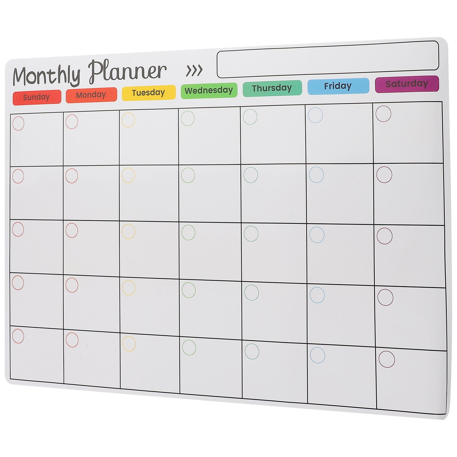Magnetic Weekly Dry Erase Board - 24x18 Inch Double-Side Whiteboard, Hanging Planner For Kitchen, Office, Or Home Organization