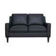 thumbnail image 2 of Porter Designs Lazio High Quality Leather Loveseat - Black, 2 of 5