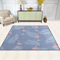 thumbnail image 3 of SKYSONIC Pink Flamingo with Palm Leaves Lightweight Carpet Mats Area Soft Rugs Floor Mat Rug Home Decoration for Kids Room Living Room 63 x 48 inches, 3 of 6