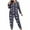 Black B, variant on ZQUUVOU Plus Size Pajamas for Women Set Long Sleeve with Long Pant Soft Sleepwear Printed Loungewear with Pockets Watermelon Red