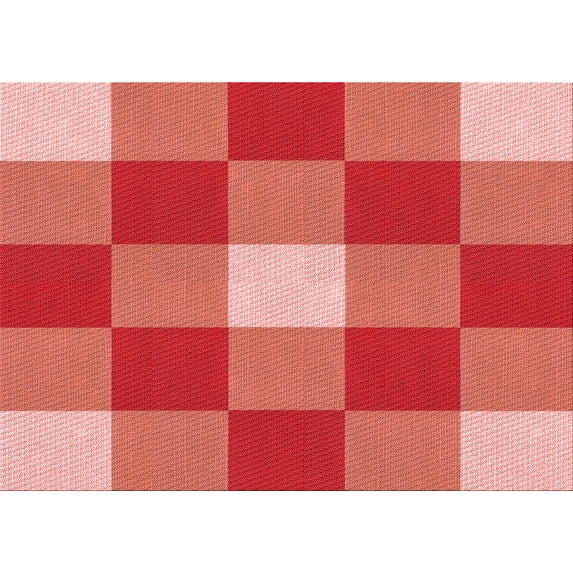 Ahgly Company Indoor Rectangle Patterned Neon Red Area Rugs, 6' x 9'