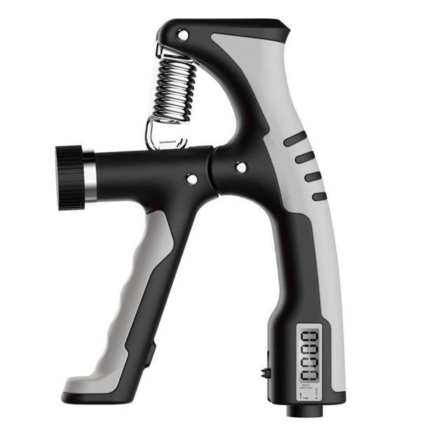 10-100KG Masajeador de dedos Expansor Pantalla digital de resorte en forma de R (gris)