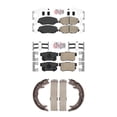 thumbnail image 1 of Transit Auto Front Rear Ceramic Disc Brake Pads and Parking Shoes Kit for Car Honda CR-V Element KNN-101148, 1 of 8