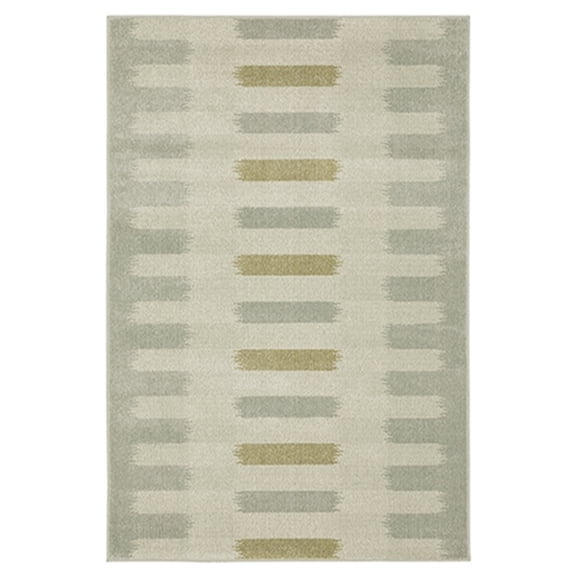 Oriental Weavers Branson Area Rug - BR09A - 7'10" x 10' - in Beige/ Gray - Modern Style, Stain Resistant, Family and Pet Friendly , Dining, Living Room Rug