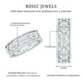 thumbnail image 6 of Rosec Jewels 1/4 Floral Inspired Diamond Band Ring for Women, Gold Cut Out Flower Band Ring, 14K White Gold, US 13.00, 6 of 7
