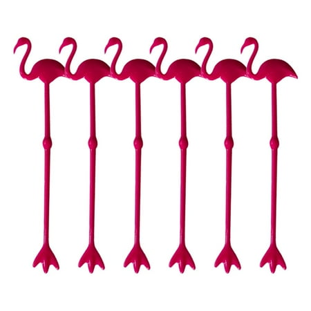

Famure Cocktail Swizzle Sticks|6Pcs 8 Flamingo Cactus Reusable Novelty Swizzle Sticks|Decorative Cocktail Stirrers for Tropical Beach Party