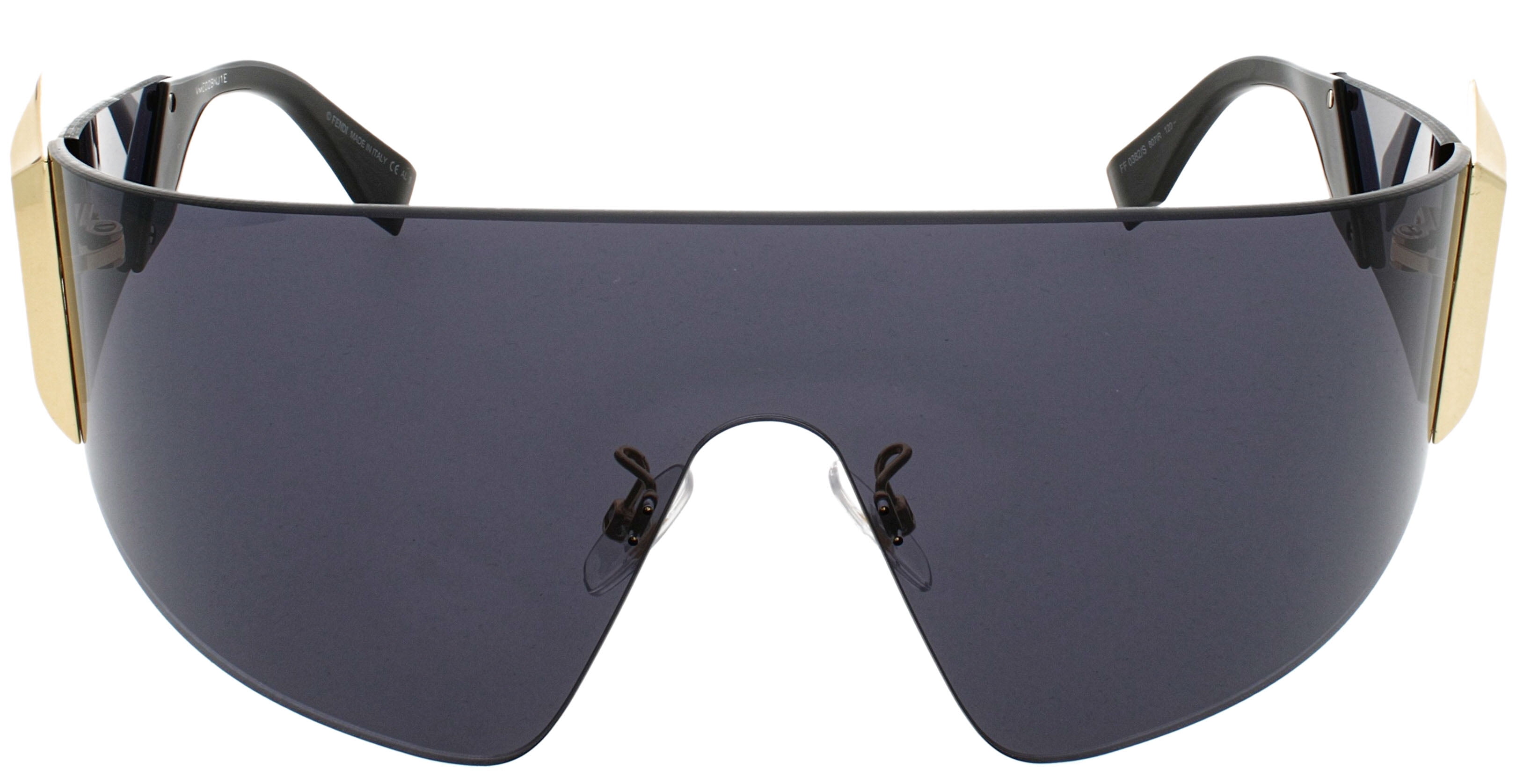 fendi 99mm logo fashion shield sunglasses