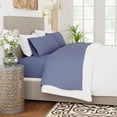 thumbnail image 3 of Super-Soft & Cozy Knitted Jersey Sheet Set, Twin, Midnight Navy by Color Sense, 3 of 8