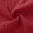 thumbnail image 6 of Women's Cotton Linen Shorts, High Waisted Wide Leg Knee Length Casual Shorts with Pockets and Side Split, Elastic Drawstring Beach Shorts for Summer Vacation and Daily Wear Red S, 6 of 6