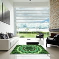 thumbnail image 6 of Ahgly Company Indoor Square Patterned Dark Forest Green Area Rugs, 6' Square, 6 of 6