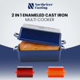 thumbnail image 4 of Set de moldes para pan Northriver Casting 2 en 1 esmaltados de 23 x 13 cm, 4 of 7