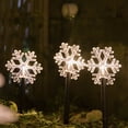 thumbnail image 3 of Fuchsun Led Christmas Light Solar Outdoor waterproof Garden Lights 5 Pieces Snowflakes Warm White for Home Decoration, 3 of 6