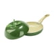 thumbnail image 5 of Sartén antiadherente con mango cómodo y tapa redonda En forma de aguacate, 5 of 9