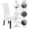 thumbnail image 2 of Piccocasa 2 Piece Velvet Spandex Chair Covers Stretch Removable,Large/White, 2 of 7
