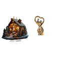 thumbnail image 1 of Escultura de escena de , adorno de mesa, estatua de pareja, figura de acrílico, cerámica, decoración de pie, regalo de boda único, adecuad, 1 of 8