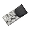 thumbnail image 3 of 2 Pack Soft Eyeglass Case With Velcro Flap, Slip In Glasses Holder For Women In Faux Snake Skin, Purple & Gray, 3 of 3