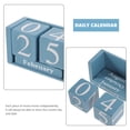 thumbnail image 2 of Desk Block Calendar Decorative Desktop Perpetual Calendar Office Rustic Decoration, 2 of 5