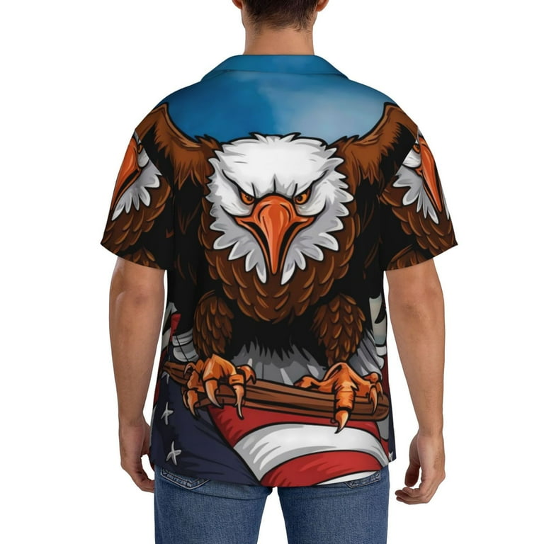 eagle dress shirts regular fit White Horse Men's Embroidered Eagle Shirt main image 1