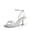 SILVER, variant on Women's Bow Heels -Kitten Heels for Women, Square Toe Strappy Heeled Sandals, Elegant Wedding & Bridal Bownots Sandals for Formal & Special Occasions