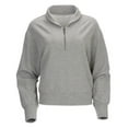 thumbnail image 3 of Boxercraft BW5205 Ladies Dream Fleece 1/4 Zip Pullover-Oxford Heather-XS, 3 of 4