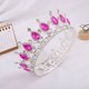 thumbnail image 4 of Zhuge Tiara de boda para novia, diadema de princesa, corona de novia, joyería para el cabello con diamantes de imitación de cristal, decoración para princesa, novia, cumpleaños, graduación, boda (I), 4 of 4