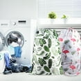 thumbnail image 2 of Fiodrimy 2 Pack XL Travel Laundry Bag, Machine Washable Dirty Clothes Organizer, Large Enough to Hold 4 Loads of Laundry, Easy Fit a Laundry Hamper or Basket(Green Leave, 24" x 36"), 2 of 5
