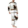 thumbnail image 2 of Sikiie Yak Mens Pajama Set, Soft Warm Long Sleeve Sleepwear, Cozy Button-Down Pjs for Men-XX-Large, 2 of 7