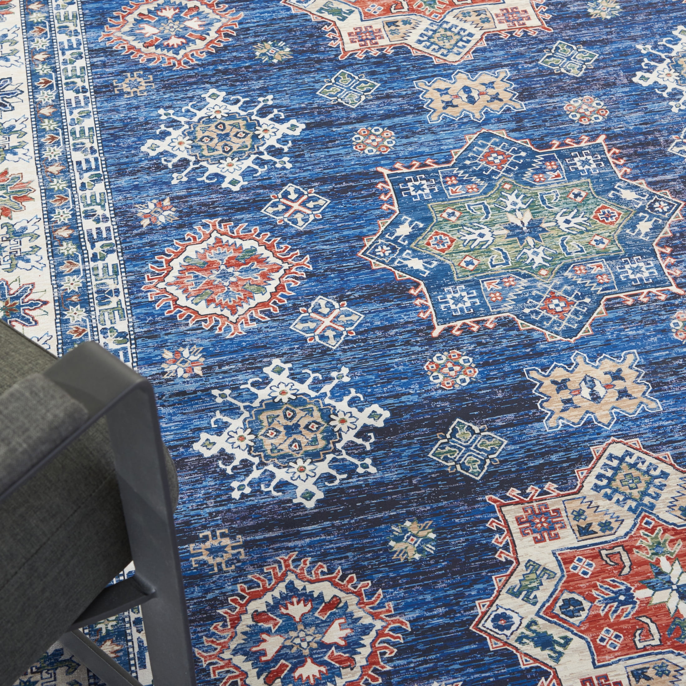 Nourison Fulton Vintage Blue 7'10" x 9'10" Area Rug (8x10)