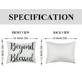 thumbnail image 6 of Lanco Beyond Blessed Decorative Throw Pillow, Set of 2, 12" x 16", Grey/Black, Square, Comfortable, 6 of 8