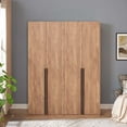 thumbnail image 2 of Lee 2-Piece Module Wardrobe 2.0 & 3.0 Closet made from Engineered Wood in Brown, 2 of 20