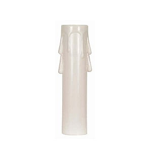 Satco Plastic Drip Candle Cover 1-3/16in Inside Diameter 7/8in Outside Diameter White Plastic Drip 2in