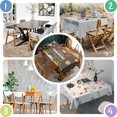 thumbnail image 4 of Thanksgiving Day Tablecloth Wrinkle Resistant Washable Tablecolths Table Covers Thanksgiving Fall Maple Leaves Pumpkin Table Cover for Thanksgiving Party Decorations Favors Rectangle,60x84inch, 4 of 5