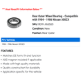 thumbnail image 2 of Rear Outer Wheel Bearing - Compatible with 1984 - 1986 Nissan 300ZX 1985, 2 of 2