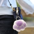 thumbnail image 5 of HCBY Cute Simulation Paw Keychain, Fashion Trendy Accessories Creative Gift, Furry Doll Love Keyring Pompom Pendant(Purple,3.54"x3.15), 5 of 6