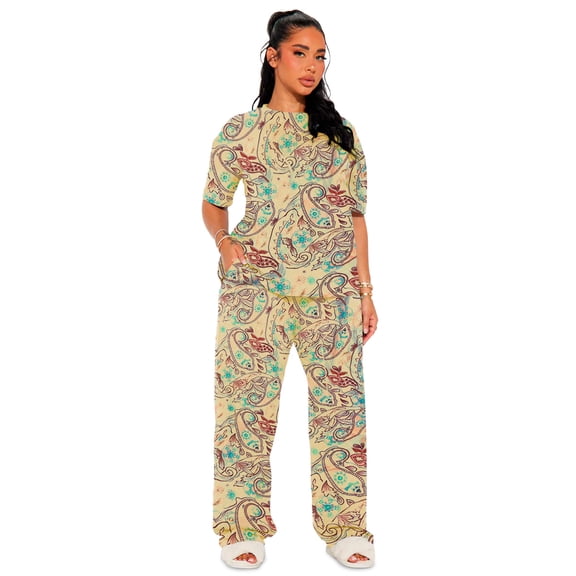 Conjunto De Pijama Shendy Vendy 2 Piezas Para Mujer Elegante Camisa Pantalon