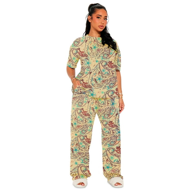 Conjunto De Pijama Shendy Vendy 2 Piezas Para Mujer Elegante Camisa Pantalon