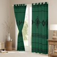 thumbnail image 3 of Castle Fairy Aztec Blackout Curtains Set of 2 (52x84 Each),Black Green Window Curtains, 3 of 6