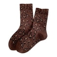 thumbnail image 4 of Uvwlwu Women Crew Socks Leopard Print Soft Breathable Stretchy Mid Calf Novelty Socks for Daily Casual Street Matching Outfits,One Size, 4 of 4