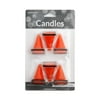 Construction Cones 1" x 1 3/4"H Candles Molded Sets,Pack of 6,12 packs