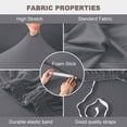thumbnail image 3 of LA MEACK Sofa Slipcover for L-Shaped Sectional Couch Covers 2-Piece Sofa Cover Furniture Protector Stretch Couch Slipcover with 2 pcs Pillow Covers(Light Grey), 3 of 8