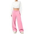 thumbnail image 5 of Evdexr Wide Leg Sweatpants Womens with Pockets Elastic Waist Baggy Trousers Fall Winter Palazzo Casual Pants Lightweight High Waisted Solid Color Joggers 2XL, 5 of 6