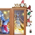 Christmas Door Frame Hanging Wooden Cartoon Doll Modeling Festive Home